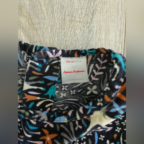 Hanna Andersson Girls Twirl Power Chambray Dress Black Unicorn - Size 12 - Picture 5 of 8